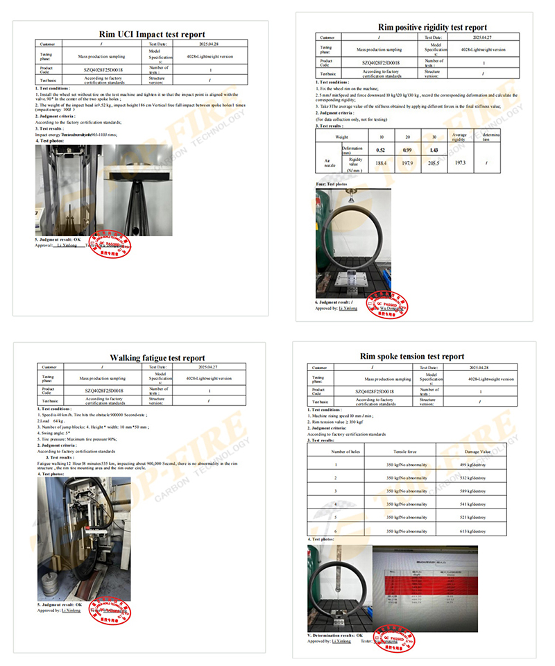 Performance Testing of Carbon Rims Road